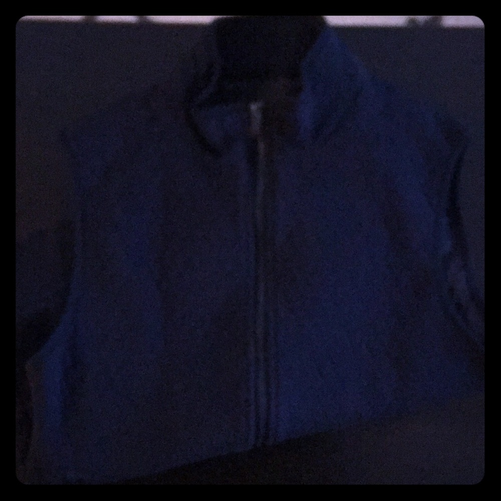 Navy blue men’s zip up vest